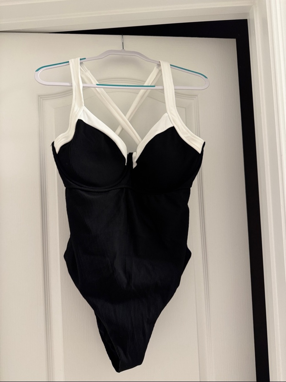 Berlook Black and White One-Piece Swimsuit